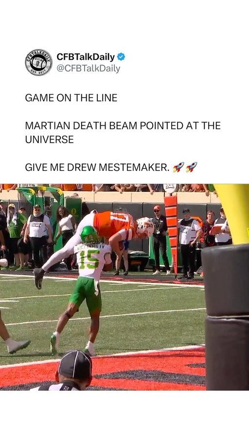 DREW MESTEMAKER PUT ON A SHOW 🤯🔥 (h/t CFBTalkDaily/x)