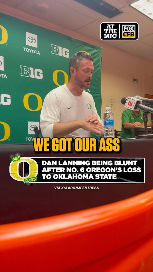 No excuses from Oregon Football HC Dan Lanning after losing to unranked Oklahoma State

(via @aaronjfentress)