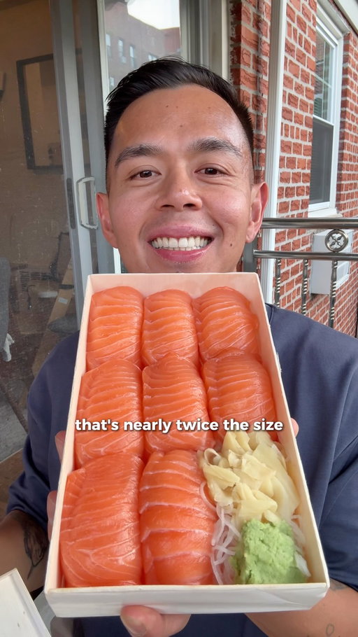 $30 giant salmon nigiri 🍣 😮😮😮