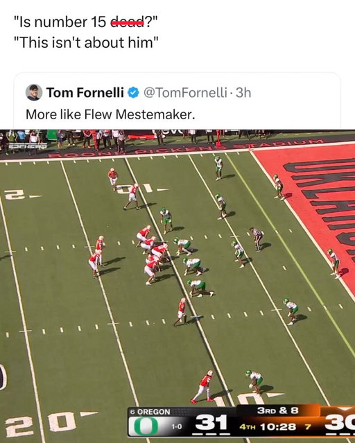 yo 15… you good bro?? 😭

Drew Mestemaker’s rise at Oklahoma State is one of the wildest stories in college football right now. From walking on at North Texas to leading the FBS in passing yards as a redshirt freshman, and now he’s helping the Cowboys stun No. 6 Oregon in his second start in Stillwater.

He accounted for 426 yards and three touchdowns in that upset, including a diving 10-yard touchdown run that flipped the whole game in the fourth quarter. Bad week one against Tulsa aside, Mestemaker’s already looking like exactly the difference-maker Oklahoma State thought they were getting.

Is Mestemaker the biggest QB breakout in college football so far this season?