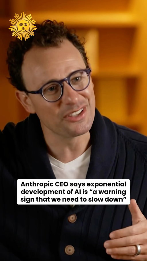 Dario Amodei says “I don’t think I fully just appreciated what it would actually be like when the progress was as fast it was,” adding current AI developments are a “warning sign” and “we need to slow down” in an interview with Senior Business and Tech Correspondent @jolingkent. Watch the interview on CBS Sunday Morning September 13.