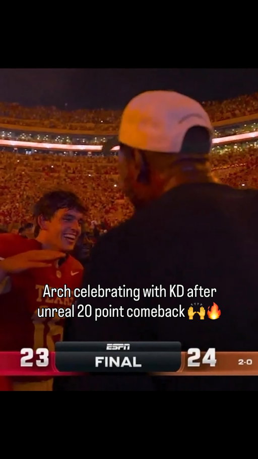 ARCH HUGGING KD AFTER WILD COMEBACK VS. OHIO STATE. 😂🔥