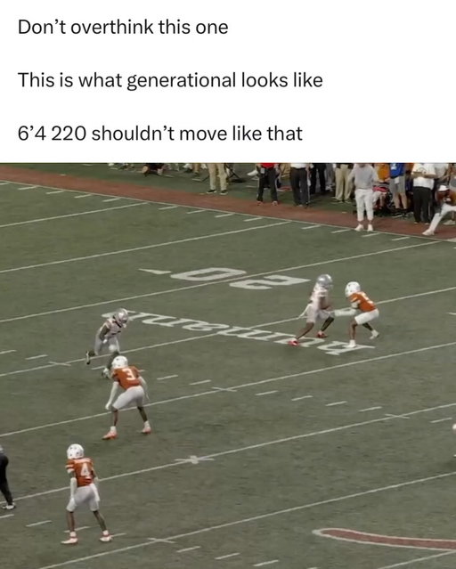 Ohio State’s WR1 balled out despite losing to No.4 Texas 😮‍💨

Jeremiah Smith at 6’4”, 222 pounds is a matchup nightmare that shouldn’t exist at wide receiver. He’s boxing out corners like a power forward on contested balls, then turning around and running away from safeties like he’s not even that big, that combination just doesn’t happen very often.

He’s already closing in on Ohio State’s all-time receiving records as a junior, needing just 43 catches to break the school’s reception record. Defenses know exactly where the ball’s going and still can’t stop him, that’s what real size-speed dominance looks like.

Is Jeremiah Smith the best combination of size and speed college football’s ever had at receiver?