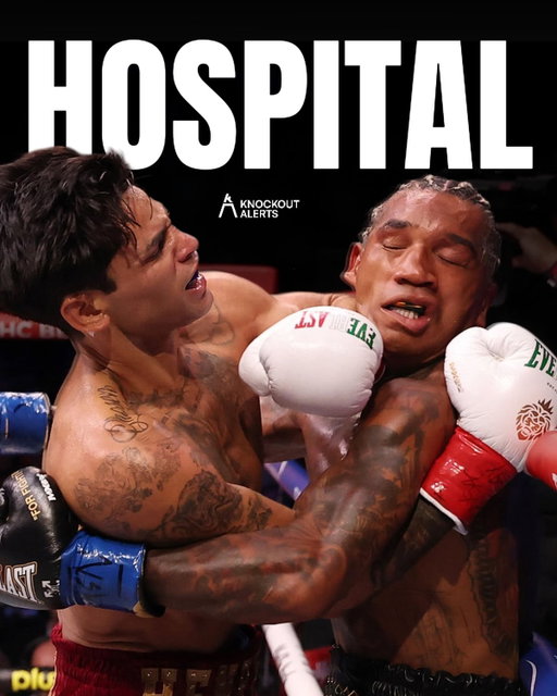 Conor Benn has been transported to the hospital following the knockout loss to Ryan Garcia.