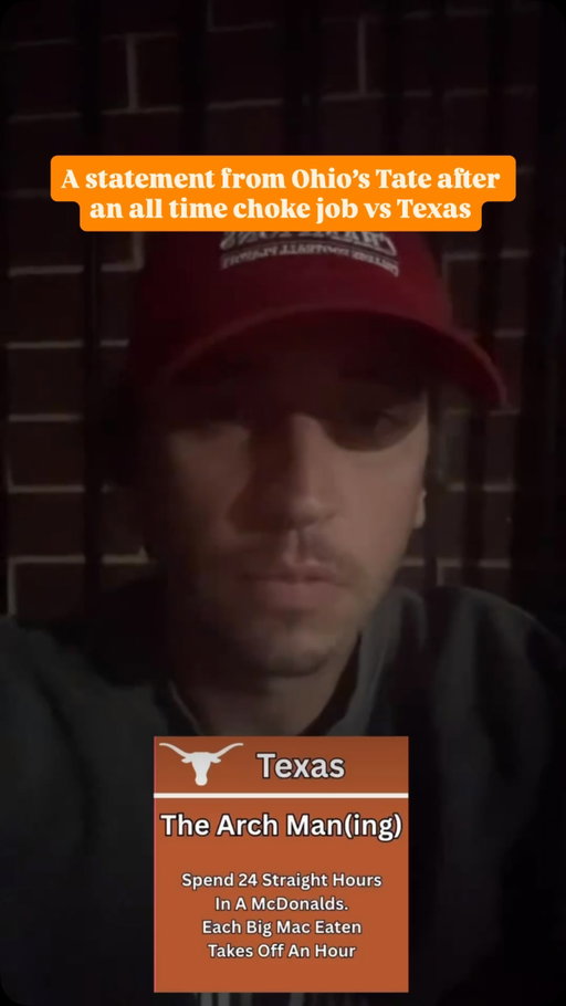 Ohio’s Tate GUARANTEED that Ohio State was going undefeated this season. This is his punishment after their collapse vs Texas