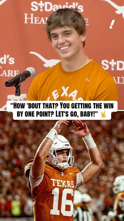 Arch Manning was hyped after leading No. 4 Texas over No. 1 Ohio State at home 👏