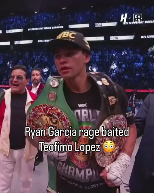 Teofimo Lopez tried STORMING the ring after Ryan called him out. 😳😅 

Live on @DAZNBoxing #GarciaBenn 🥊