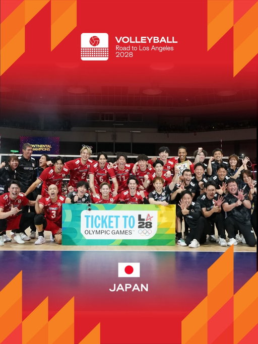 CONGRATULATIONS JAPAN 🇯🇵! 

Japan secured a direct quota berth for the @la28 Olympic Games, marking their third consecutive Olympic appearance.

Japan capped off a dominant week of international volleyball on Sunday evening, sweeping rivals Iran 3-0 (25-21, 26-24, 25-23) at the Kitakyushu City General Gymnasium to claim the 2026 AVC Men’s Continental Championship and book their ticket to LA28.

🔗 Full story on fivb.com

🇯🇵 #Volleyball #LA28 #Olympics