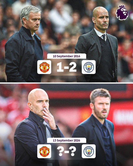 🗓️ 10 September 2016 Pep Guardiola’s first Manchester derby
🗓️ 13 September 2026 Enzo Maresca’s first Manchester derby

For the first time in 10 years there’s a new face on the touchline in a Manchester derby for @ManCity 🆕