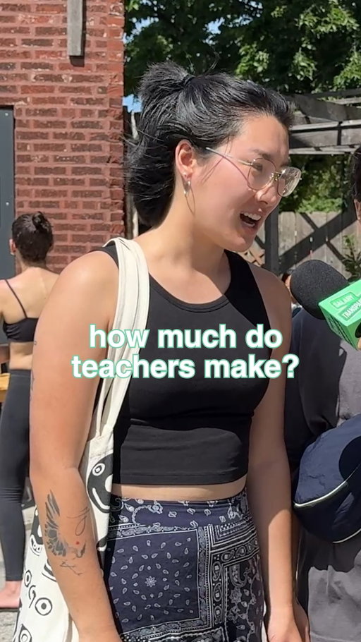 how much do teachers make

IMPORTANT 🚨 This is a compilation of interviews we’ve filmed over the last 2-3 years, and pay rates for these interviewees may have changed since.

(with @hannahwilliamsllc)

👉 Follow @salarytransparentstreet for more pay transparency

#salarytransparentstreet
