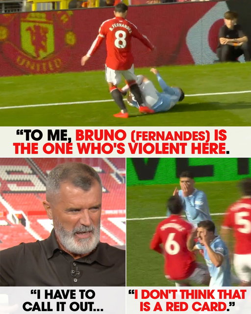 KEANE SAYS FODEN RED HARSH 🗣️

Manchester United legend and Sky Sports pundit Roy Keane said Manchester City’s Phil Foden shouldn’t have been sent off in Sunday’s Manchester Derby.

“To me, Bruno (Fernandes) is the one who’s violent here,” Keane said of the United midfielder, who kicked Foden while he was on the ground.