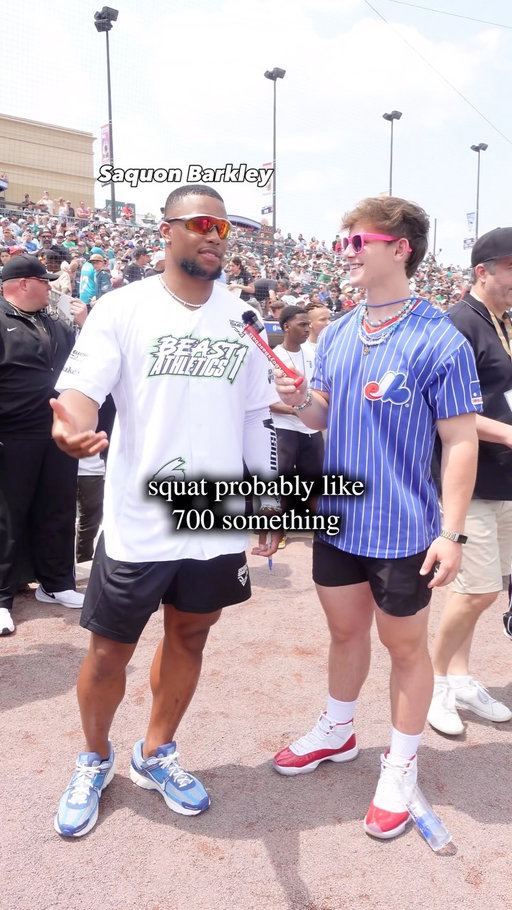 Where do these NFL stars max out in the weight room? 👀🏈 It was sick meeting these guys at Devonta Smith’s Celebrity Softball a few summer ago 💯 So good to have football back on for the weekends 🔥 What’s been the biggest surprise so far in week 1? 🤔#nfl #football #eagles #sports #superbowl