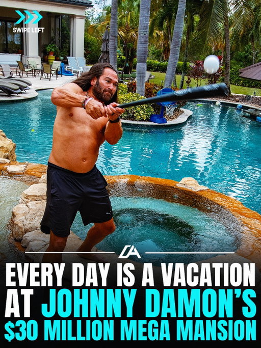 Johnny Damon didn’t just build a house in Florida… he basically built his own private resort. The former MLB star and his wife, Michelle, combined two lots on Lake Butler to create a 4.78-acre compound with more than 540 feet of waterfront. Completed in 2010, the estate spans 30,949 total square feet, with 20,240 square feet under air, and was listed for $30 million. 

The amenities are where it gets ridiculous. Inside are a two-lane bowling alley, home theater, sports bar, arcade, karaoke room, music loft, sauna, steam room, wine vault, cigar lounge, hair salon and massive private gym. Outside is a resort-style saltwater pool with a grotto, waterslide and swim-up hibachi grill/bar, plus tennis, basketball and sand volleyball courts, a zip line and a fully equipped boat dock. 

And somehow there’s still room for nine bedrooms, 13 full bathrooms, four half baths and an eight-car garage. The listing agent said the Damons designed the property so their family, friends and extended family would have essentially everything they needed without leaving home… which explains why every part of the place feels more like a vacation resort than someone’s backyard. 😭

We post the best athlete houses everyday @idailyathlete 🏆