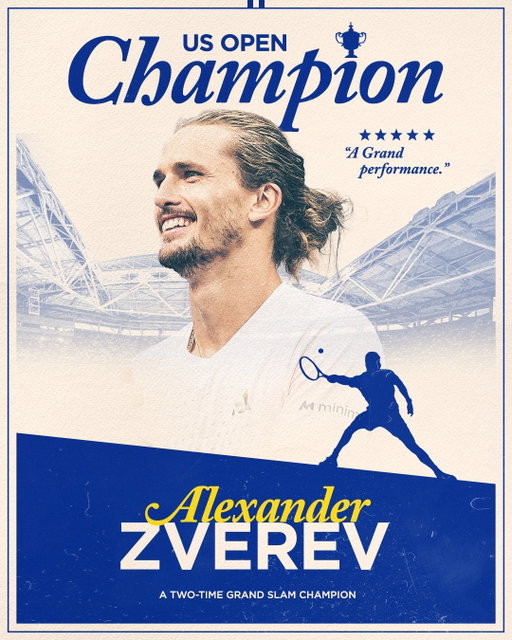 New York’s newest champion 🏆

Alexander Zverev defeats Ben Shelton 6-3, 7-6(2), 5-7, 6-2 to become US Open champion and claim the second Grand Slam title of his career 💥