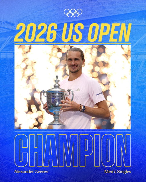 Congratulations, Alexander Zverev! 🎉

The Tokyo 2020 Olympic champion wins his second career Grand Slam title at the 2026 US Open. 🏆 The German lifted the French Open title in June.

#Tennis #USOpen