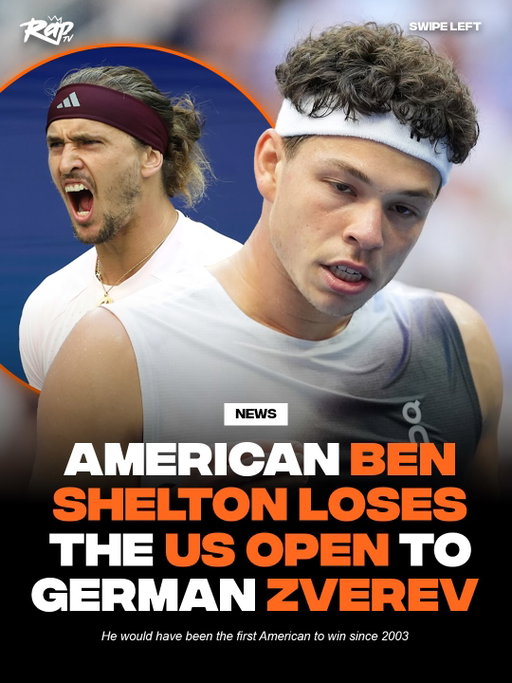 Ben Shelton lost the US Open Tennis Championships to Alexander Zverev‼️🎾

Shelton would have been the first American to win since 2003, and he’s the first African American to play in the finals since 1972 🤯

Alexander Zverev became the first German man to win the US Open since Boris Becker in 1989 🇩🇪