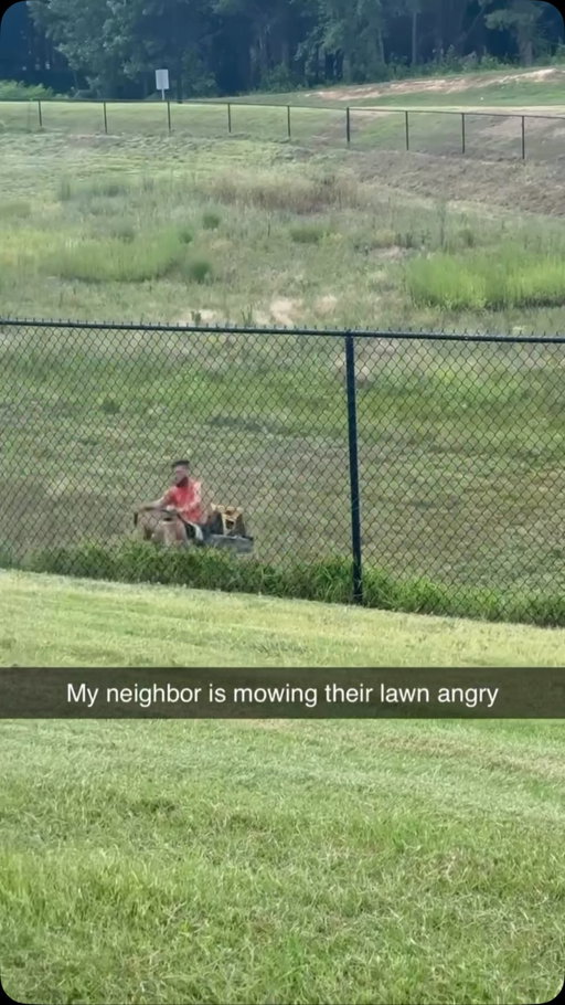 Or he’s late to something 😂

(Credit: Justin Colson)