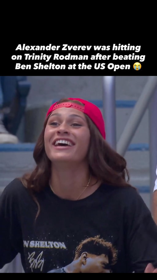 Alexander Zverev really rizzed up Trinity Rodman after beating Ben Shelton in the US Open final 😭

Zverev defeated Shelton 6-3, 7-6(2), 5-7, 6-2 to win the 2026 US Open and claim his second Grand Slam title of the season. 🎾🏆

But the bigger story might’ve been Trinity Rodman’s travel itinerary. 😅

Rodman had a Washington Spirit match against Boston Legacy FC at Audi Field in Washington, D.C. earlier today, with kickoff at 1 PM ET — just ONE HOUR before Shelton and Zverev took the court in New York.

She somehow made it from the soccer pitch to Arthur Ashe Stadium to support Shelton… and then Zverev decided to make things even more interesting after the match. 👀