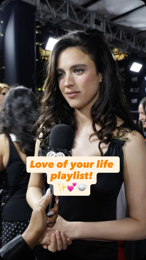 Fell in love with this answer from #MargaretQualley during the #LoveofYourLife world premiere at TIFF! 🥹💕

#GabrielBasso #RaineyQualley #tiff