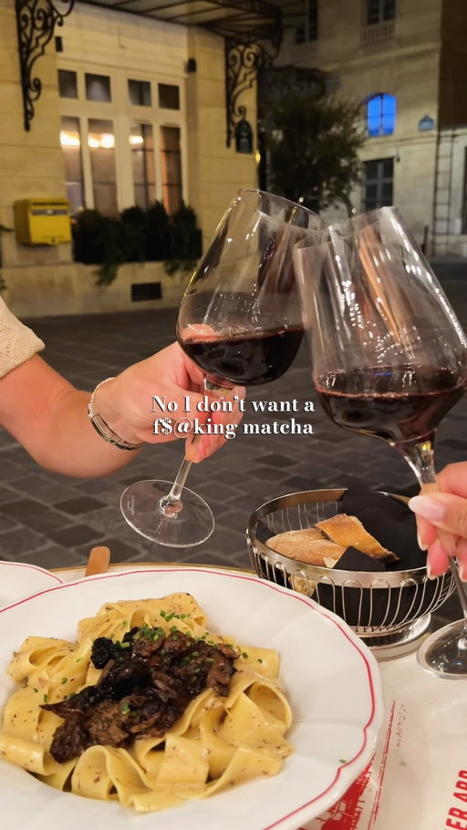 This is so us 🍷🍝🍷 #sinatrafall #santesips #wine #pasta #paris @legratin.paris