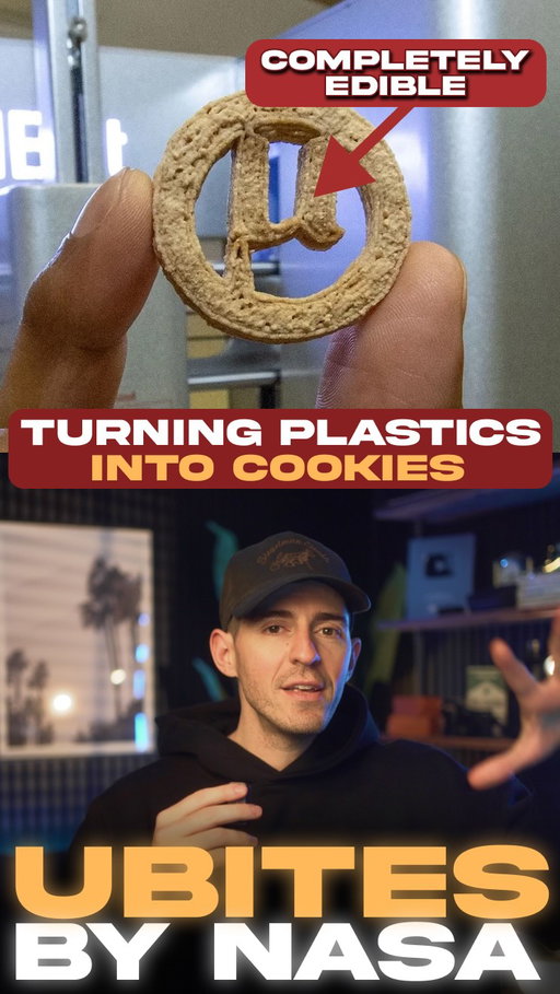 Scientists just figured out how to turn plastic bottles into cookies.

And these are real cookies, that smells like vanilla, with protein and vitamins that humans can eat.

The technology behind this is called uBites and the crazy part is…

NASA is actually paying for it.

So astronauts can turn their own trash into food on the way to Mars.

It’s pretty wild.

Now the way this whole thing works is actually pretty interesting.

Plastic and food are both made up of carbon molecules.

So first, the scientists shred plastic bottles and blast them with super hot, high-pressure water.

This breaks them all the way down into molecules…basically a carbon soup.

And then they feed that soup to yeast.

This yeast is in the same family as the yeast that makes bread rise. 

Except that these ones were engineered to eat plastic instead of sugar.

Once the yeast eats the carbon molecules, what comes out the other side is protein, fat, and vitamins.

One strain of the yeast turns part of the plastic into the same stuff that makes carrots orange. That’s your vitamin A.

Another one makes the vanilla.

Then they add fiber and sweetener, and 3D print it into cookies.

So you’re not actually eating plastic. 

You’re eating what the yeast made out of it.

It’s pretty wild.

But the craziest part is why NASA wants this in the first place.

See a round trip to Mars is about three years. And you can’t pack three years worth of food in a spaceship.

So in theory, this method could turn astronaut trash into food on the way.

There’s just one catch…

Nobody’s actually tasted one of these plastic cookies yet. 

The taste test is still waiting on FDA approval.

But if this works, there’s a good chance the first cookie eaten on Mars is gonna be made out of plastic.

Follow @kallaway to learn more about tech, AI, and robotics.

#ai #tech #technology #robotics #space