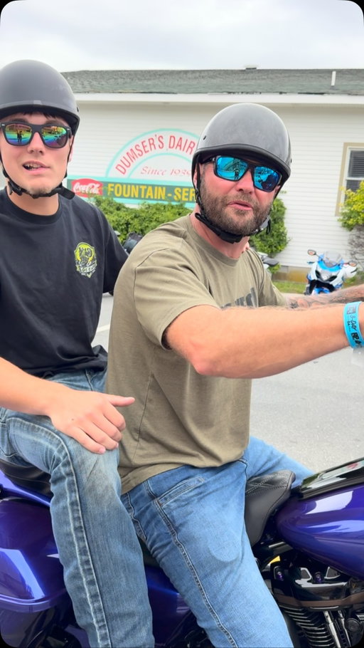 Why do you think he got so angry? This was not the response we were expecting when covering @oceancitymaryland Bike Fest 😬 . I hope these guys got home safe and for the record there is nothing wrong with taking your son for a ride on the back of your bike. I rode on my dad’s bike many times,