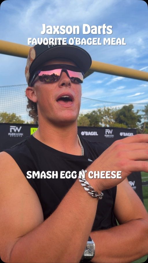 Our QB1 knows ball… and his go-to O’Bagel order 🥯🏈