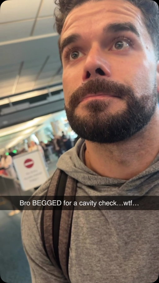Bro REQUESTED a cavity check at the airport ? #comedy #tsa #airport