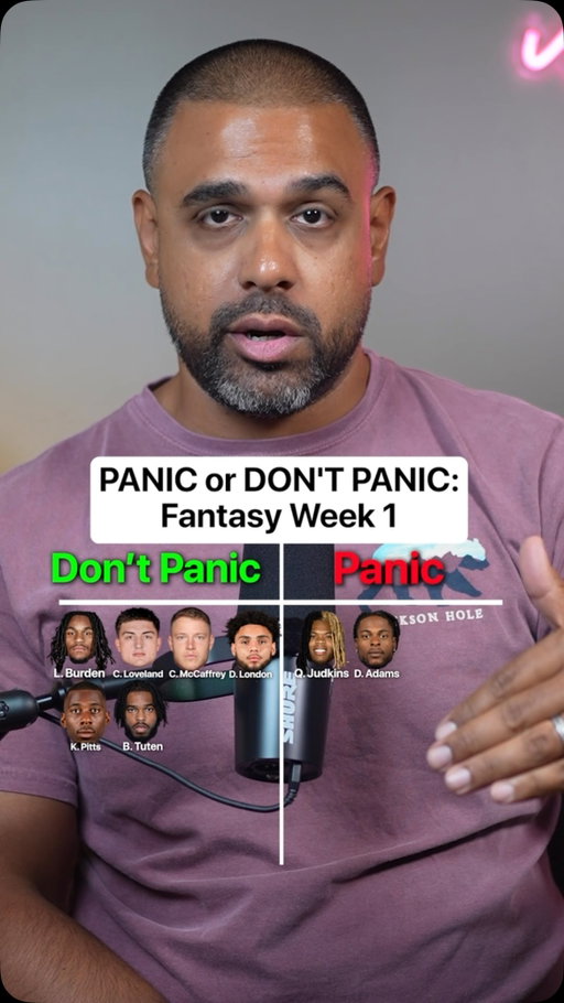Should you PANIC or NOT PANIC about these fantasy players after Week 1? 🤔