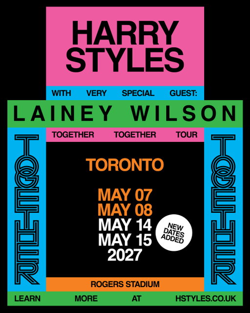 JUST ANNOUNCED: @harrystyles: Together, Together has added TWO additional dates in Toronto at Rogers Stadium.

Presales start at 10am today