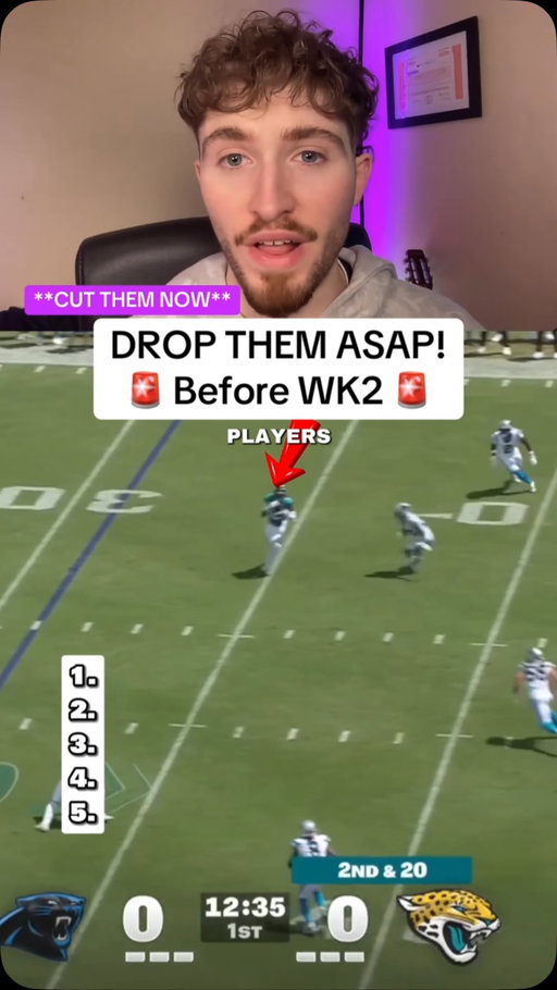 Drop these players ASAP to make room for real fantasy football league winners 📈✅ #fantasyfootball