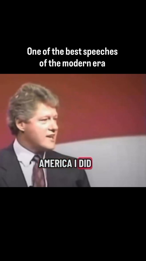 WATCH: One of the best speeches of the modern era—and just as true today as when Bill Clinton gave it 35 years ago.