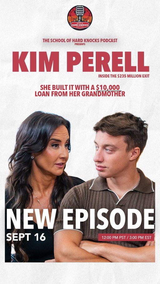 Tomorrow’s episode is proof that one person believing in you can outweigh every bank and investor who said no.

@kimperell had just been laid off at 22 when the dot-com bubble burst. No bank would give her a loan. Her 82-year-old grandmother did, $10,000, even though she had no idea what the internet was. Kim built her first company from her kitchen table on that loan, working 16 to 18 hour days until it grew into $100 million a year and eventually became part of a $235 million sale.

We get into what it actually took to build that from nothing.

New episode drops tomorrow. Link in bio.

Follow @hardknockspod for the stories behind the biggest names in business.

#FounderStory #PodcastEpisode #WomenInBusiness #Entrepreneurship #schoolofhardknocks
