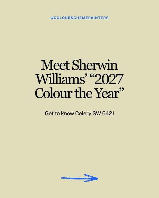 Meet Celery- Sherwin Williams’ “2027 Colour of the Year.”

Thinking about bringing a little more colour into your home in 2027? We’d love to help you find the perfect shade- and put it on the walls! 🌿

📍Winnipeg, MB 
📱204-452-3633 for your free estimate! 

#new #2027 #colour #paint #hometrends 

*images belong to Sherwin Williams*