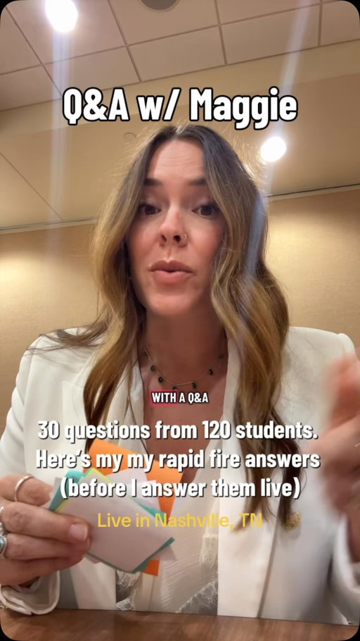SAVE THIS! 30 questions rapid fire from my 120 students in Nashville! 

We just finished a 3-day Chief of Staff Certification course… best feeling ever for our students!!!! 

I had a little extra time so I recorded my answers to their questions before I went on stage!!! 

It’s 10 mins— save it & come back. 

Follow @maggieolsoncos for more tips on building a big beefy career. 

#chiefofstaff #executiveassistant #careertok #executive #leadership