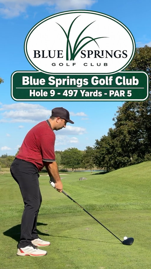 Let’s play the 9th hole @bluespringsgolfclub in Acton, Ontario. A par 5 and one of the few really good scoring opportunities on a difficult front 9. I’m not sure I’ve played many holes that require this kind of massive shot shape to get to the widest part of the fairway. #TorontoGolf #GTAGolf #Golf #PlayAHole #PlayAHoleWithMe