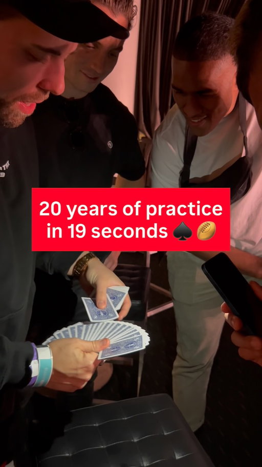 Footballers fall for misdirection #magician #cardtricks #sydneymagician #magiciansydney #jacksonaces
