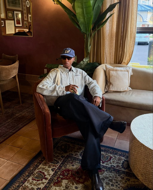 Matcha run in my @emestudios_ 🍵- wearing the Areal Guayabera Blued Shirt paired with the Heritage Navy Tailored Pants. 🪡

The striped guayabera brings a refined take on an easygoing silhouette, while the navy trousers introduce clean structure and a relaxed drape that gives the look effortless movement.

What I appreciate most is how EME balances classic menswear with modern proportions — subtle details, thoughtful tailoring, and pieces that feel elevated without ever feeling overdone. Timeless ease, done the EME way.