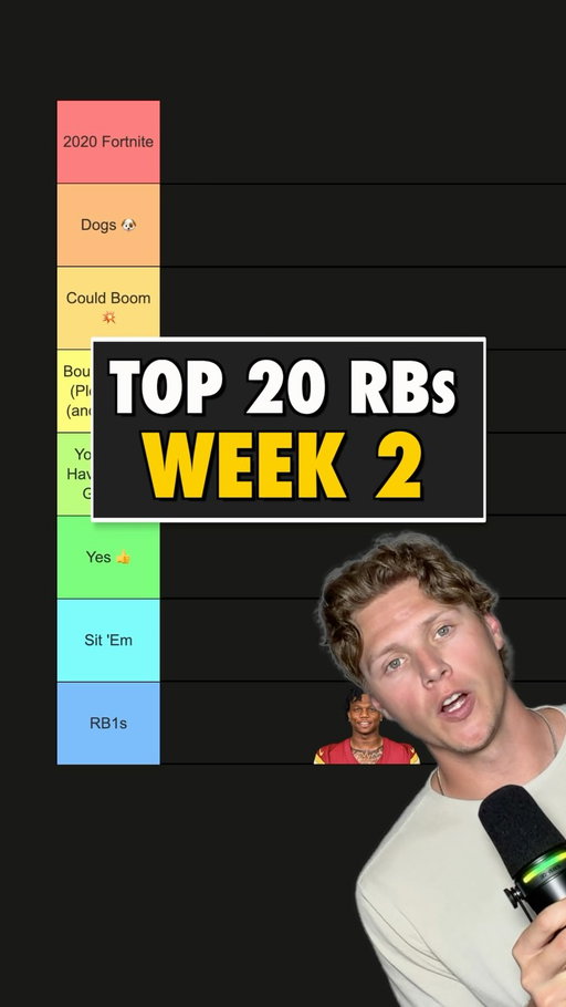 My top 20 RBs for week 2 

#football #fantasyfootball #nflfantasy #nfl