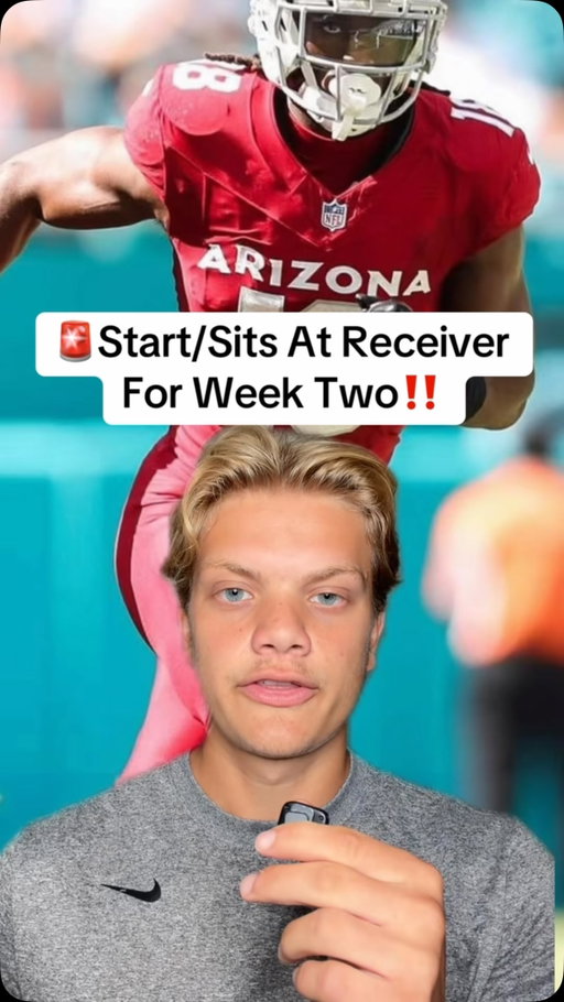 3 Starts And A Sit At Receiver For Week 2! #nfl #fantasyfootballtips #fantasyfootballadvice #football #fantasyfootball