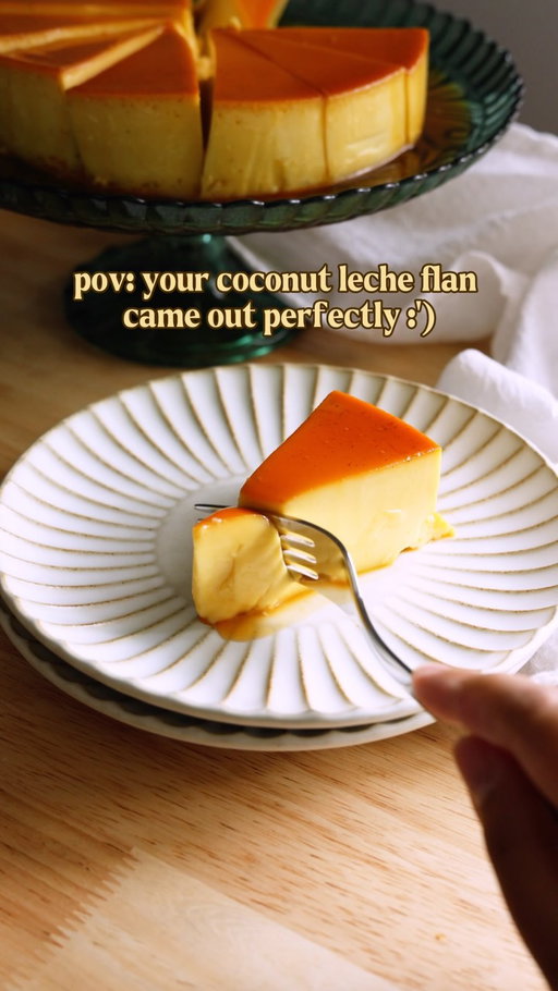 edit: recipe is out! 

want the free recipe & link to the pan? comment “LINK” to my blog post, where you can print it, pin to @pinterest, and leave a review 🫶🏼 

recipe coming soon :)

#BitesByBianca #CoconutFlan #LecheFlan 

https://bitesbybianca.com/coconut-leche-flan/