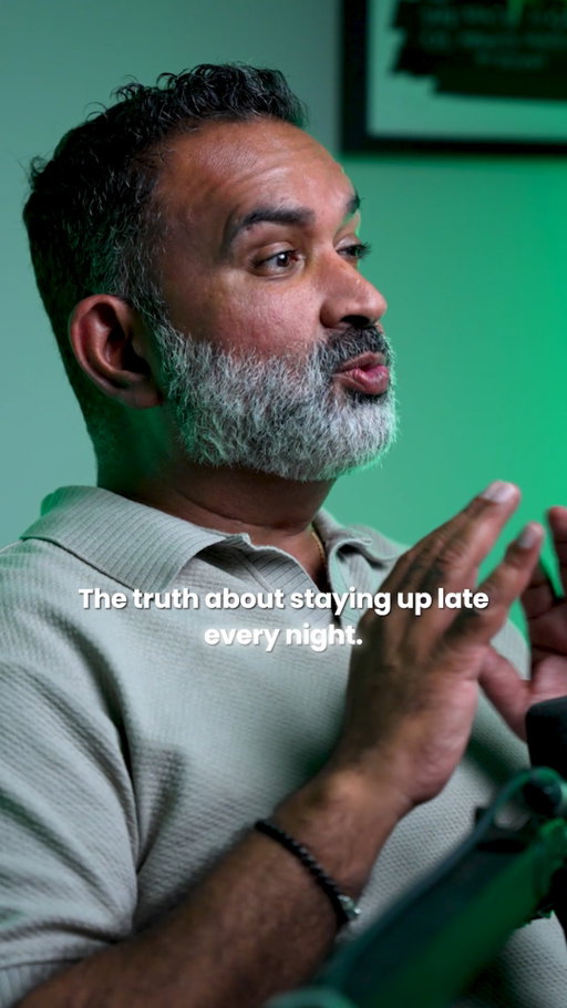 What always staying up until 4 a.m. cost me

I thought working late proved how committed I was to success. But the exhaustion affected my decisions and pulled me away from my health, family and faith. More hours meant nothing when I wasn’t showing up as the person I needed to be.

#Entrepreneurship #SelfMastery #FYP