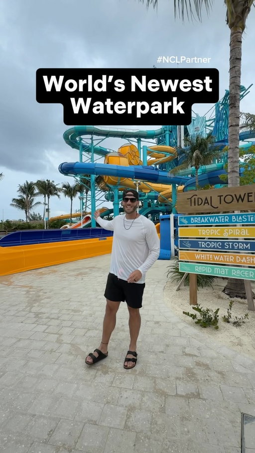 #NCLPartner This is the world’s newest waterpark, and it is insanely fun!!

This is Great Tides Waterpark at Great Stirrup Cay, Norwegian Cruise Line’s private island in the Bahamas.

There are 19 waterslides to try, the cruise industry’s first cliff jumping experience, with 10- and 15-foot jump platforms, an 800 foot lazy river featuring a multimedia tunnel experience, and a massive 9,000 square foot interactive water play area for families.

This island has something for everyone and is a perfect place to adventure or relax. Make sure to add this to your travel bucket list!

@norwegiancruiseline 

#GreatTidesWaterPark #Cruise
