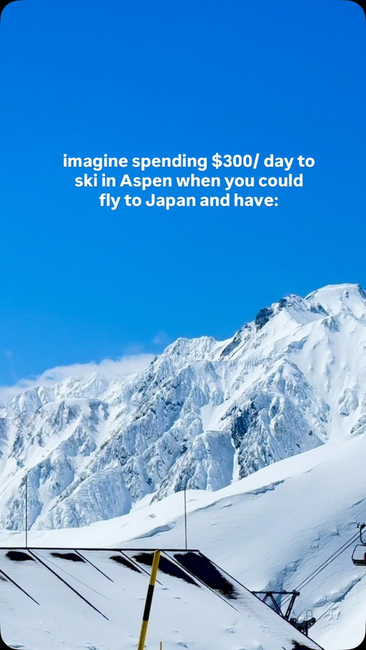 things that made skiing in Japan worth the 10-hour flight 🇯🇵⛷️

no lift lines.
$35 lift tickets.
AMAZING snow
hot ramen on the mountain
vending machines mid-run
Japanese toilets!!! 
heated bathrooms
incredible Mountain View’s
powder + tree runs
onsens after skiing
amazing food after a full day outside
and some of the most fun skiing of your life

Japan is already one of my favorite countries, but experiencing it in the winter made me love it even more. the skiing is incredible, but it’s all the little things around it that make the experience so special.

10-hour flight = very, very worth it. 🇯🇵❄️

save this for your Japan ski trip!

#deccadotcom #japan #japanskiing #japow #skijapan japantravel skiing japanwinter visitjapan japantrip

Japan Ski Guide | Skiing in Japan | Japan Winter Travel | Japan Ski Trip | Japan Travel Guide | Japan Ski Resorts