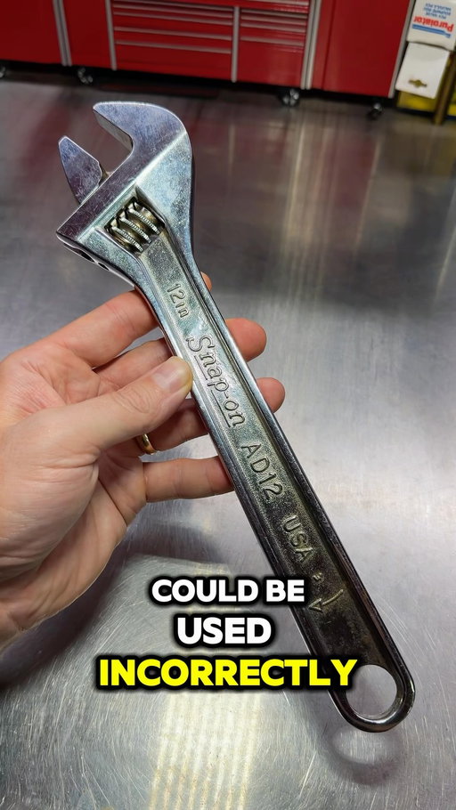The RIGHT way to use an adjustable wrench. #Snapon #mrsubaru1387 #tools #autorepair #techlife