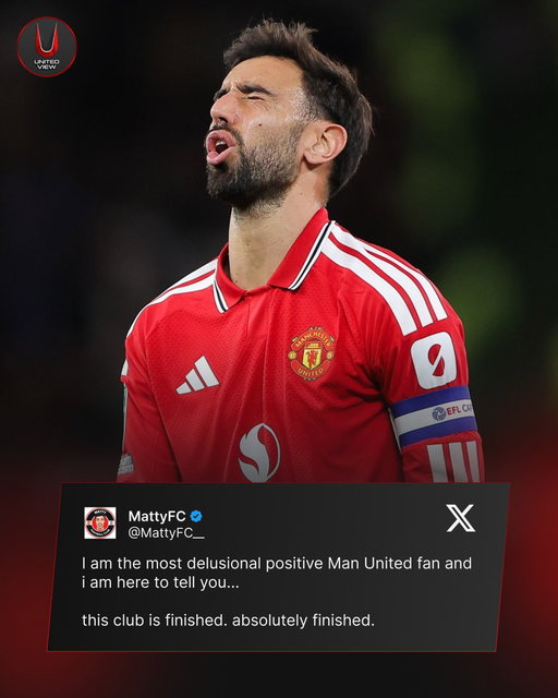 Players walking. A defence that cannot defend. Another competition gone...

This is bigger than one bad result. Something is seriously WRONG at Man United.

What is happening to this club? 😩

#ManUnited #MUFC #UnitedView