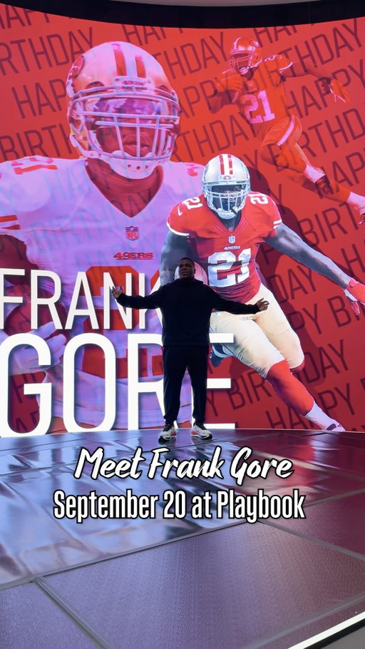 FRANK THE TANK is coming to Playbook. 🏈✨ 

Meet Frank Gore on September 20 and watch the Niners take on the Dolphins with one of the greatest running backs to ever wear red and gold. ❤️💛 

Elevate Your Game Day in a Reserved Booth or Lounge and Watch the Game with Frank Gore 

📅 September 20 | 1PM 
📍Playbook 

.
. 

#FrankGore #49ers #NFL #Football #SonomaCounty #playgraton