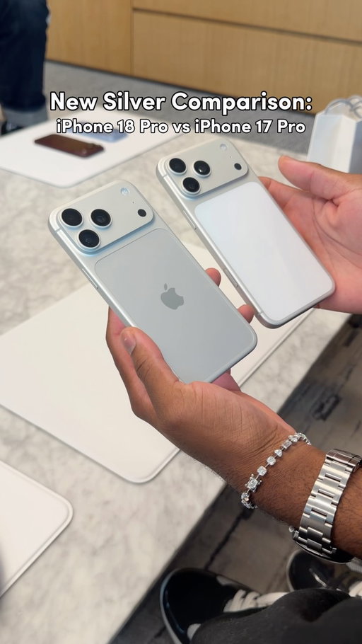 New iPhone 18 Pro in Silver vs iPhone 17 Pro in Silver. Which one? 📱🤍 #apple #iphone18pro #shevonsalmon
