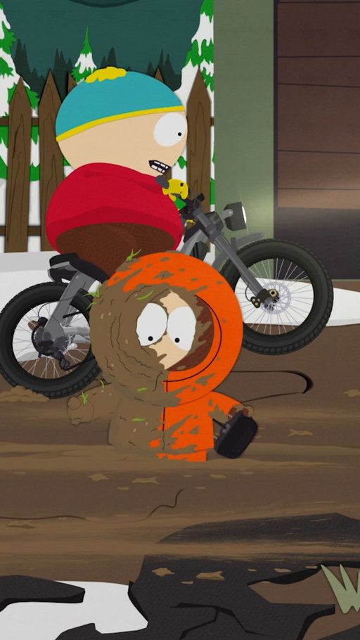 Cartman terrorizes his friends and the entire town of South America with his new e-bike.