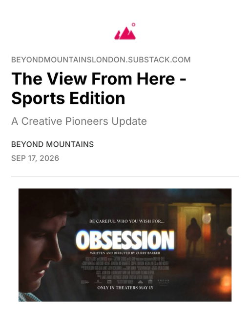 The View From Here has landed! 🚀

This week, we’re bringing you our Sports Edition, exploring some of the most innovative recent sports campaigns — and the unique power of watching your team alongside thousands of passionate fans. ⚽🏏🏅

We take a look at what makes sports such an important space for brands, storytelling and connection.

Link to read in bio!